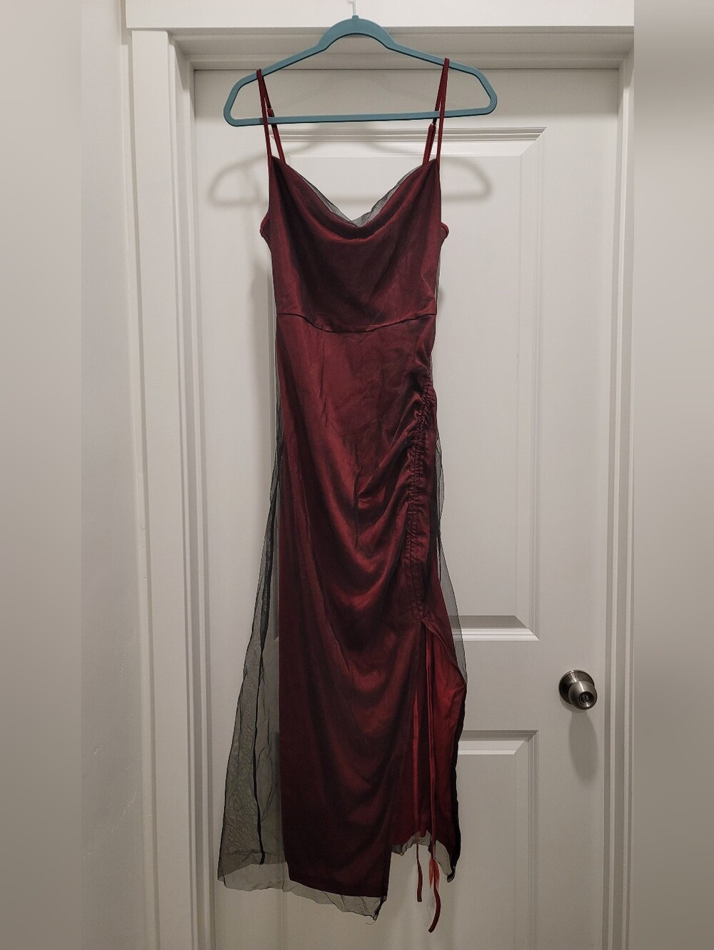 Mesh Drawstring Maxi Dress - Picture 3 of 8